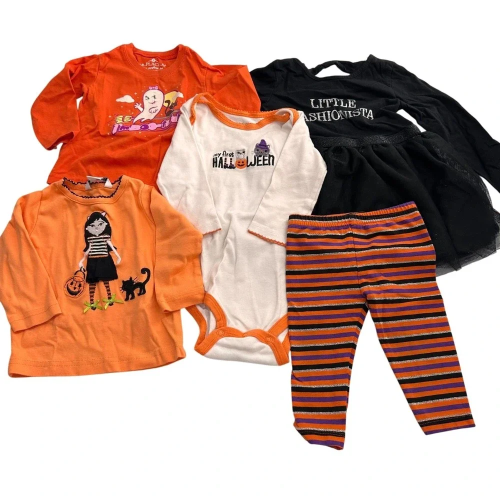 Baby & Toddler Halloween Everyday Outfits Lot‎ Of 5 Various Styles Sizes 12M-24M